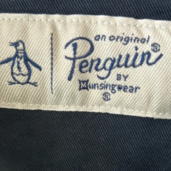 Original Penguin Navy Zip Jacket Mens M Minimalist Classic Workwear - Picture 4 of 10